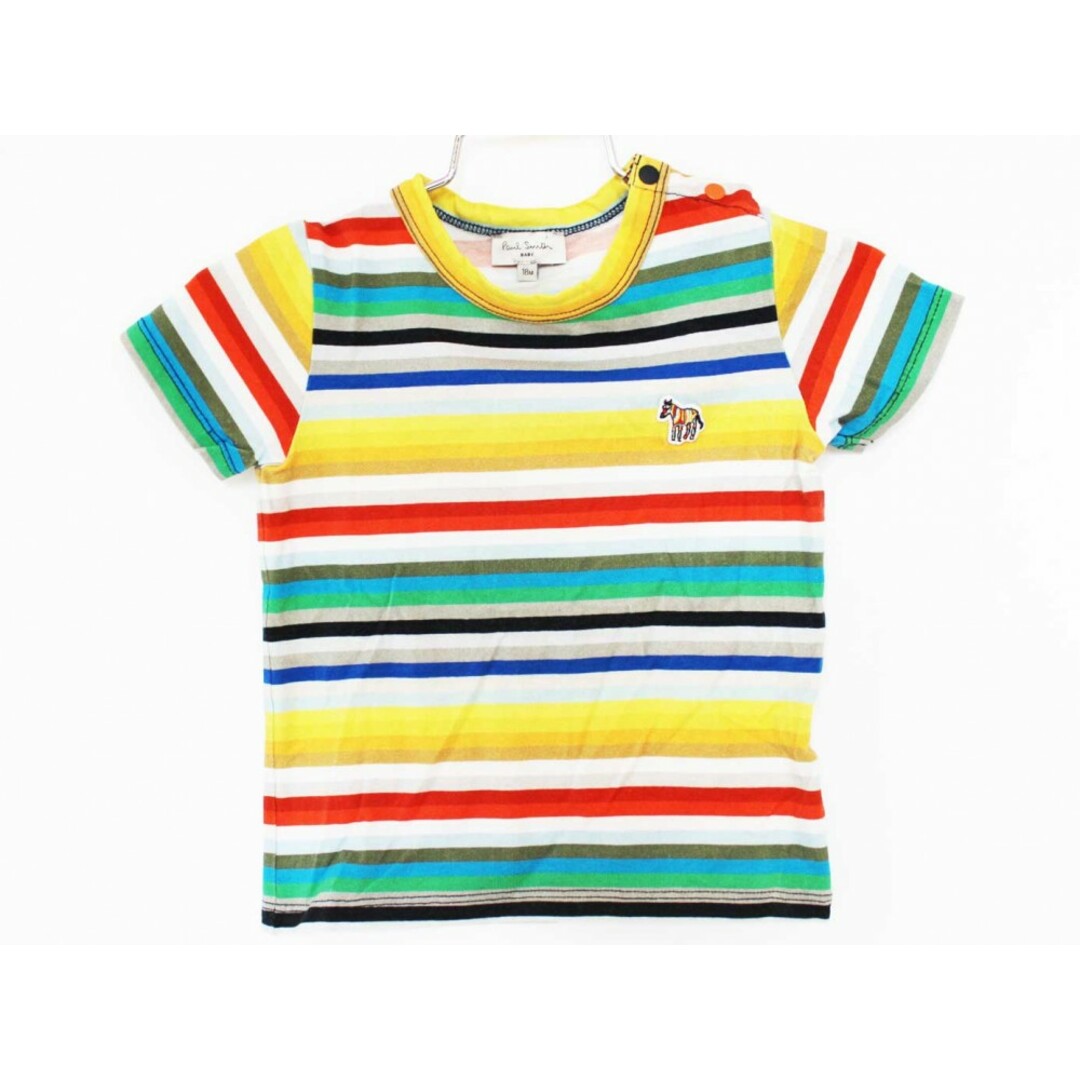 Paul Smith(ポールスミス)の【夏物 新入荷!】[ポールスミス/Paul Smith]85cm 半袖Tシャツ/半袖カットソー 黄色×マルチカラー【中古】子供服 キッズ kids ベビー服 baby 男の子 女の子 夏 tops 914042 キッズ/ベビー/マタニティのベビー服(~85cm)(Ｔシャツ)の商品写真