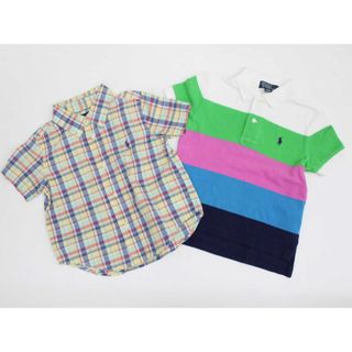 ラルフローレン(Ralph Lauren)の【夏物 新入荷!】◇ラルフローレン/Ralph Lauren◇90cm 半袖シャツ＆半袖ポロシャツ2点set 黄系＆マルチカラー【中古】【ネット限定】子供服 キッズ kids ベビー服 baby 男の子 夏 tops 714042(シャツ/カットソー)