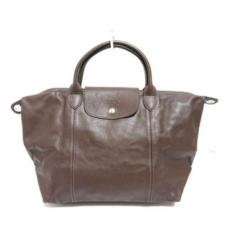 ロンシャン(LONGCHAMP)のLONGCHAMP(ロンシャン) ハンドバッグ ル・プリアージュキュイール ダークブラウン 折りたたみ レザー(ハンドバッグ)