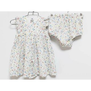 プチバトー(PETIT BATEAU)の【夏物 新入荷!】‡プチバトー/PETIT BATEAU‡81cm ブルマ付きノースリーブワンピース 白系【中古】子供服 キッズ kids ベビー服 baby 女の子 夏 onepi 324042(ワンピース)