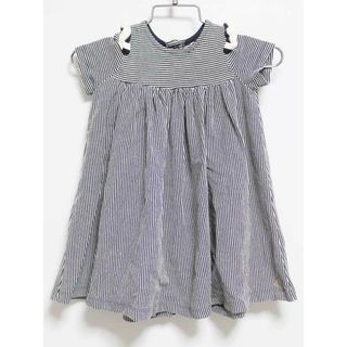 プチバトー(PETIT BATEAU)の【夏物 新入荷!】‡プチバトー/PETIT BATEAU‡81cm 半袖ワンピース 白×紺【中古】子供服 キッズ kids ベビー服 baby 女の子 夏 onepi 324042(ワンピース)