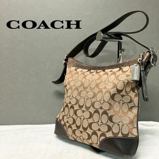 コーチ(COACH)のレア✨COACH コーチショルダーバッグハンドバッグブラウン茶総柄シグネチャー(ショルダーバッグ)