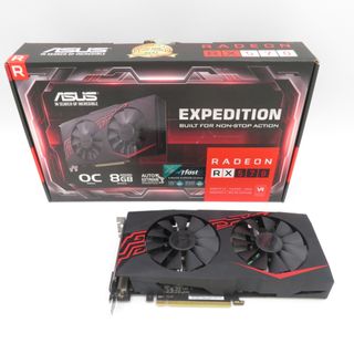 エイスース(ASUS)のASUS (エイスース) グラフィックボード RADEON RX570 EX-RX570-O8G GDDR5 デュアルファン 箱付き(PCパーツ)