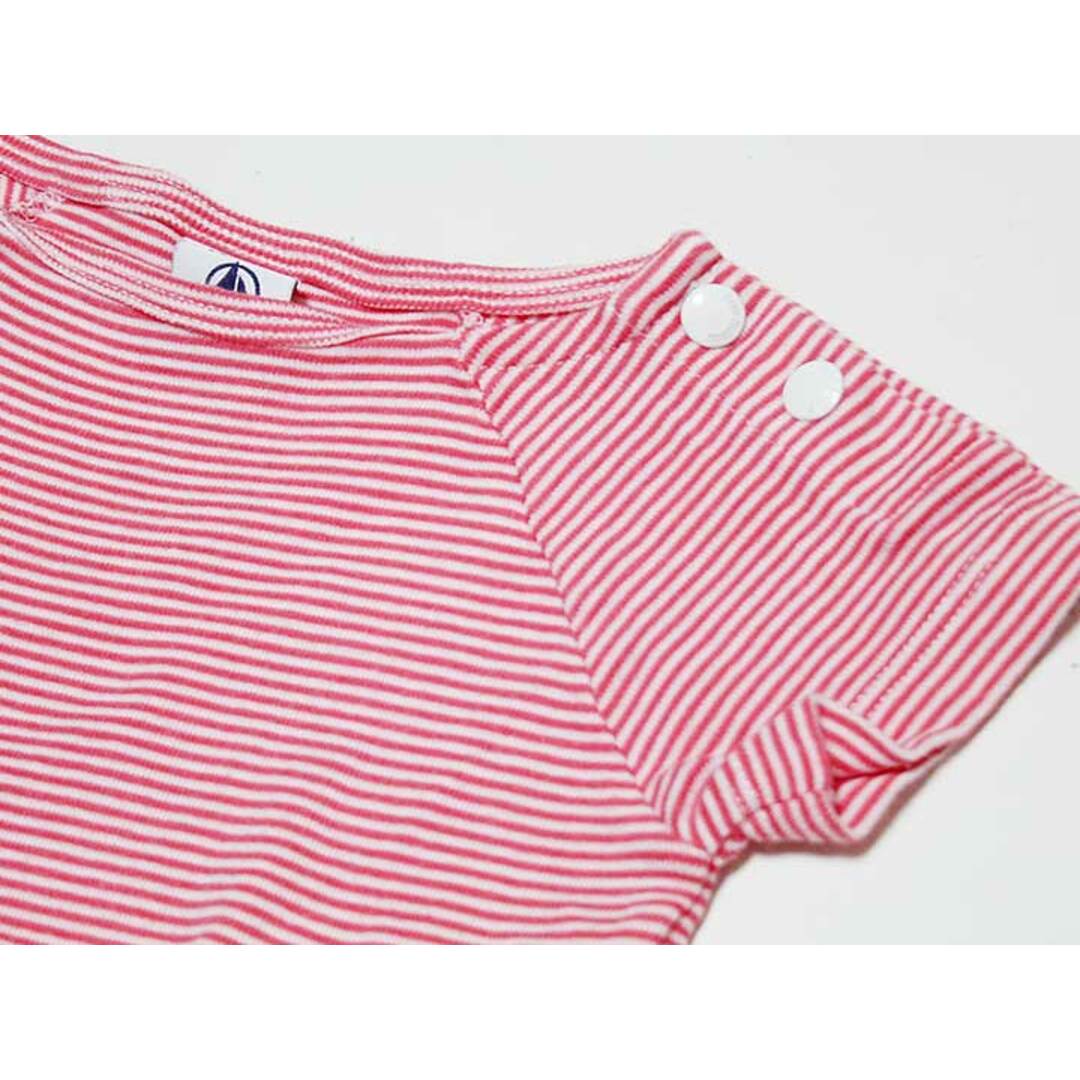 PETIT BATEAU(プチバトー)の【夏物 新入荷!】‡プチバトー/PETIT BATEAU‡67cm 半袖ワンピース ピンク×白【中古】子供服 キッズ kids ベビー服 baby 女の子 夏 onepi 324042 キッズ/ベビー/マタニティのベビー服(~85cm)(ワンピース)の商品写真