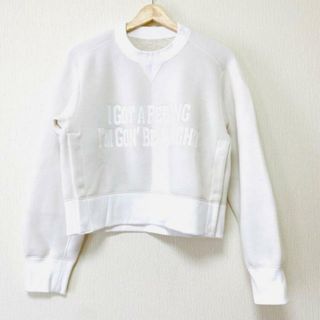 sacai - Sacai(サカイ) トレーナー サイズ1 S レディース美品  - 23-06634 アイボリー×白 長袖