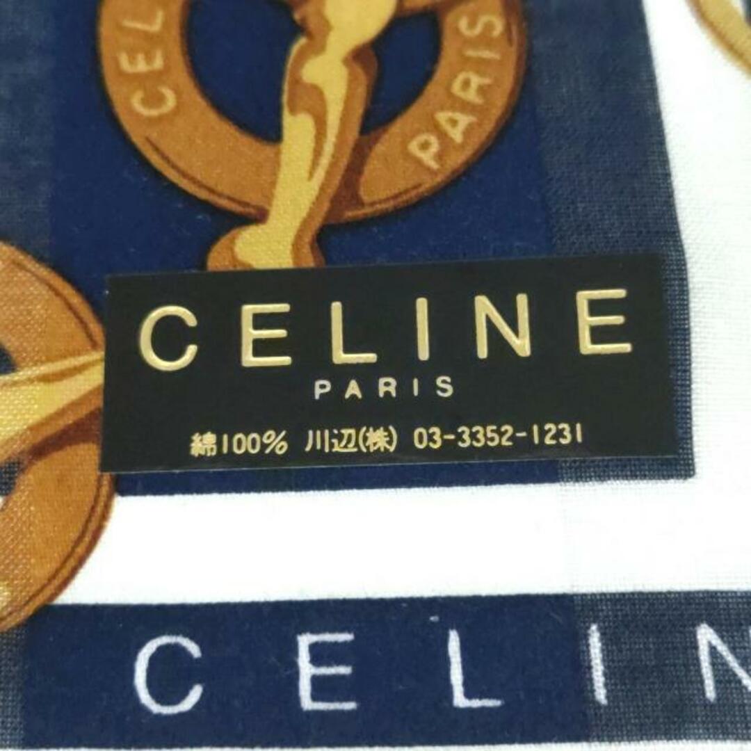 celine(セリーヌ)のCELINE(セリーヌ) ハンカチ新品同様  - ダークネイビー×ブラウン×マルチ レディースのファッション小物(ハンカチ)の商品写真