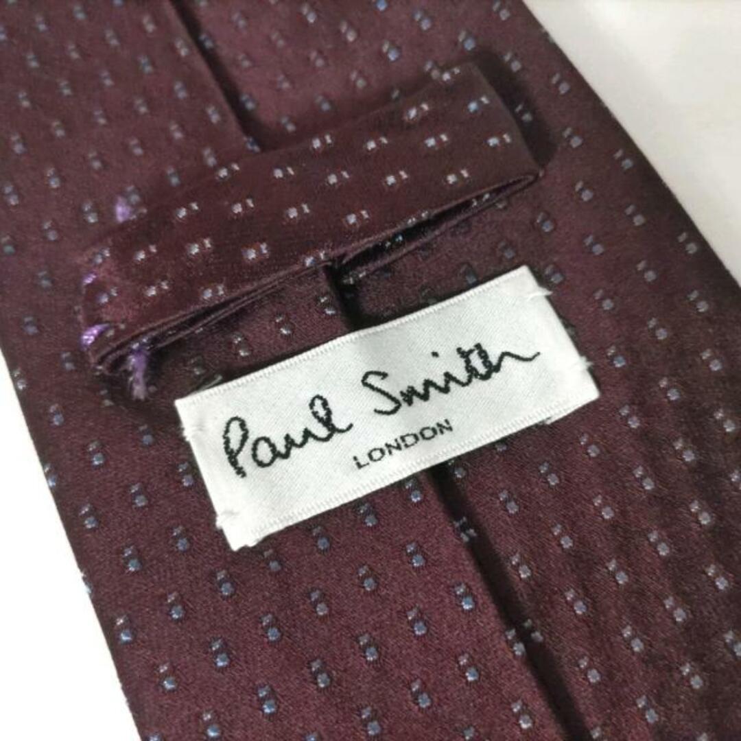 Paul Smith(ポールスミス)のPaulSmith(ポールスミス) ネクタイ メンズ - ボルドー×ネイビー メンズのファッション小物(ネクタイ)の商品写真