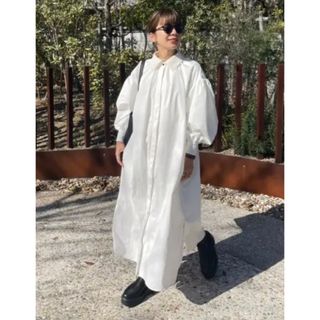 クラネ(CLANE)のepa 3way shirt dress WHT(ロングワンピース/マキシワンピース)