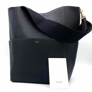 セリーヌ(celine)の【極美品】CELINE セリーヌ　サングル　バケット　ショルダーバッグ  黒(ショルダーバッグ)