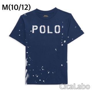 ラルフローレン(Ralph Lauren)の【新品】ラルフローレン ポロロゴ Tシャツ ペイント ネイビー M(10/12)(Tシャツ/カットソー)