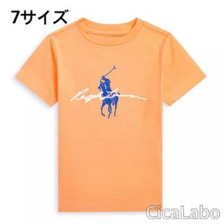 ラルフローレン(Ralph Lauren)の【新品】ラルフローレン ポニーロゴ Tシャツ オレンジ 7(Tシャツ/カットソー)