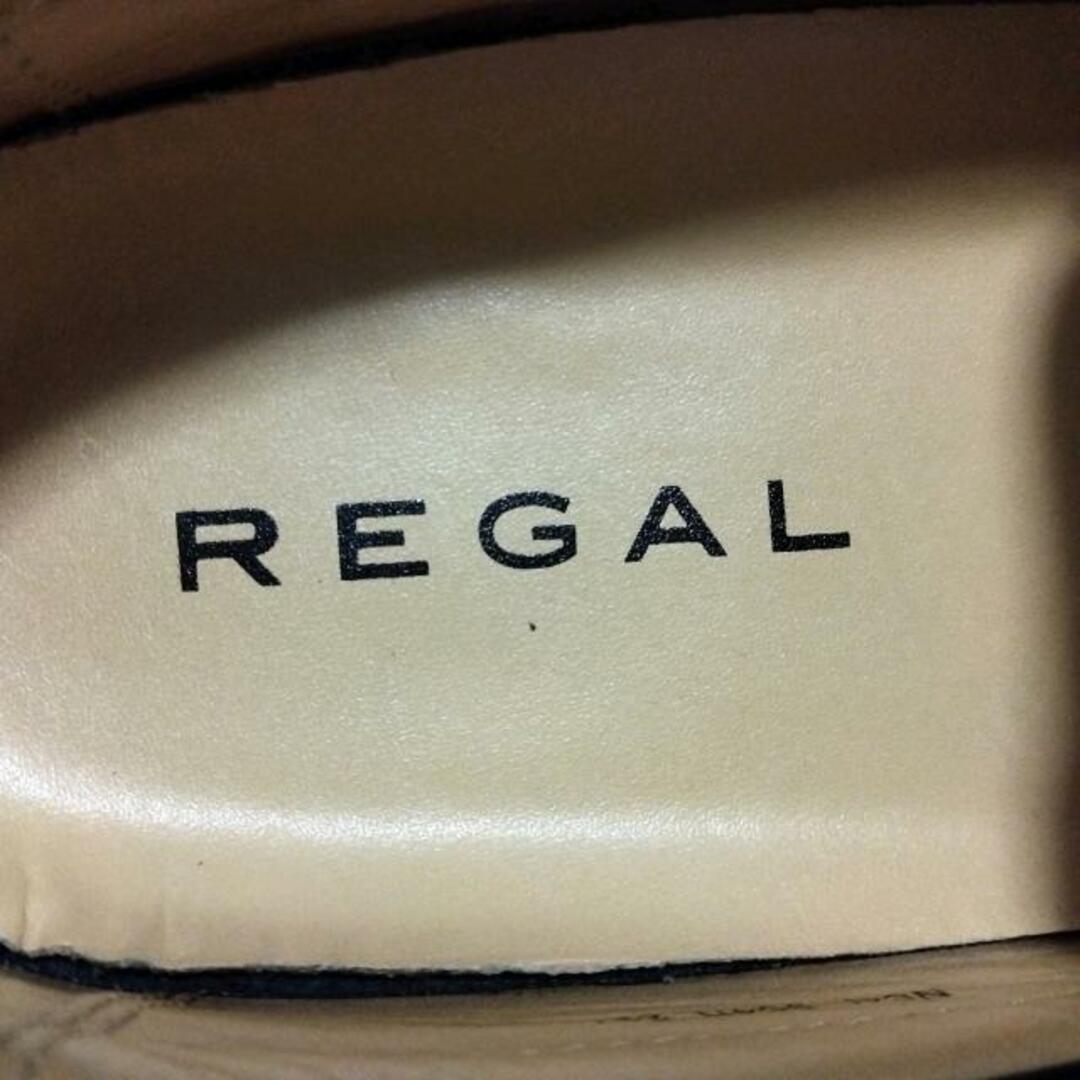 REGAL(リーガル)のREGAL(リーガル) スリッポン 23 1/2 レディース美品  - ダークネイビー×白 リボン レザー レディースの靴/シューズ(その他)の商品写真