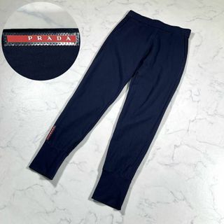 プラダ(PRADA)の【極美品】PRADA プラダ　ラバータグ　リブスウェットパンツ　リネアロッサ(その他)