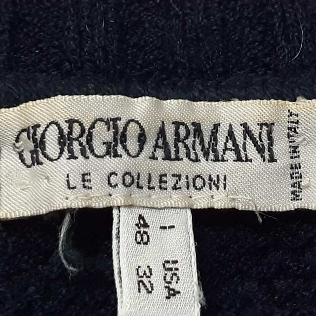 Giorgio Armani(ジョルジオアルマーニ)のGIORGIOARMANI(ジョルジオアルマーニ) 長袖セーター サイズ48 M メンズ - ダークネイビー×グレー クルーネック メンズのトップス(ニット/セーター)の商品写真