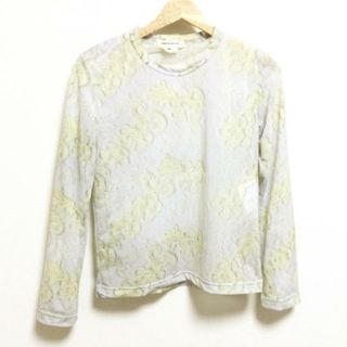 tricot COMMEdesGARCONS(トリココムデギャルソン) 長袖カットソー サイズXS レディース - ライトグレー×ライトグリーン×マルチ クルーネック/シースルー(カットソー(長袖/七分))