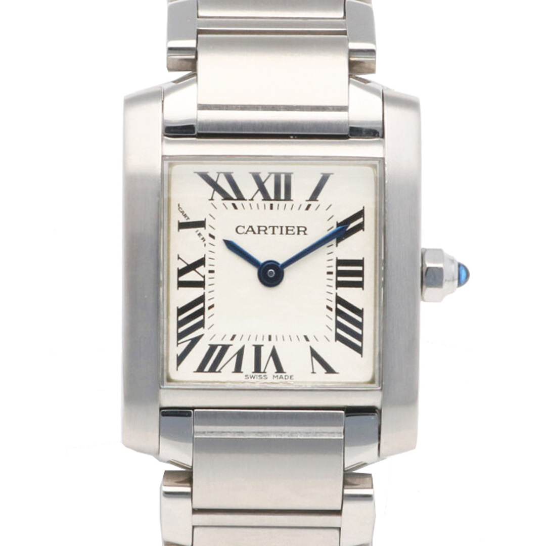 Cartier(カルティエ)のカルティエ タンクフランセーズ SM 腕時計 時計 ステンレススチール 2384 クオーツ レディース 1年保証 CARTIER  中古 レディースのファッション小物(腕時計)の商品写真