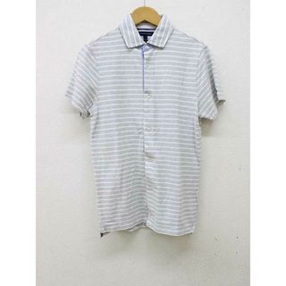 トミーヒルフィガー(TOMMY HILFIGER)の【夏物 新入荷】■TOMMY HILFIGER/トミーヒルフィガー■半袖ボーダーシャツ/半袖 グレー×ホワイト/灰色×白 レディース S【中古】夏 024042(Tシャツ(半袖/袖なし))