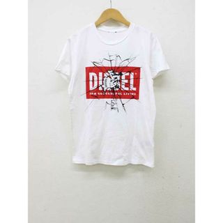 【夏物 新入荷】■DIESEL/ディーゼル■ロゴプリントTシャツ/半袖 ホワイト/白 レディース 14(キッズ)【中古】夏 914042