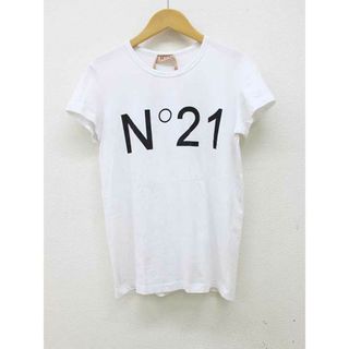 ヌメロヴェントゥーノ(N°21)の【夏物 新入荷】■N°21/ヌメロヴェントゥーノ■ロゴプリントTシャツ/半袖 ホワイト/白 レディース 36【中古】夏 914042(Tシャツ(半袖/袖なし))