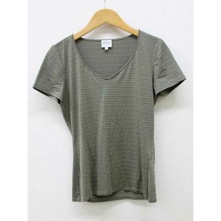 アルマーニ コレツィオーニ(ARMANI COLLEZIONI)の【夏物 新入荷】■ARMANI COLLEZIONI/アルマーニコレッツォーニ■ボーダーカットソー/半袖 カーキ レディース 40【中古】夏 914042(Tシャツ(半袖/袖なし))