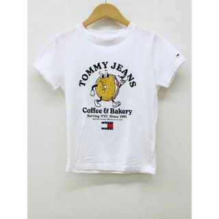 TOMMY JEANS - 【夏物 新入荷】■TOMMY JEANS/トミージーンズ■プリントTシャツ/半袖 ホワイト/白 レディース S【中古】夏 914042