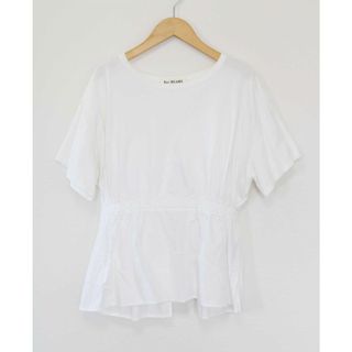 【夏物 新入荷】●Ray BEAMS/レイビームス●ドロストビッグTシャツ/プルオーバー/ラウンドネック/半袖/バックリボン ホワイト/白 レディース 【中古】夏 324042