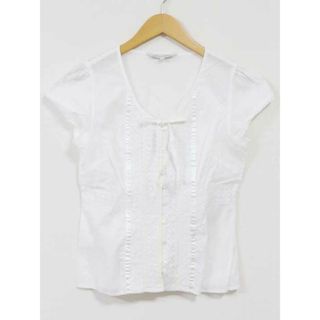 LAURA ASHLEY - 【夏物 新入荷】☆LAURA ASHLEY/ローラアシュレイ☆レース切替ブラウス/シャツ/ブラウス/半袖/ラウンドネック ホワイト/白 レディース 7【中古】夏 324042