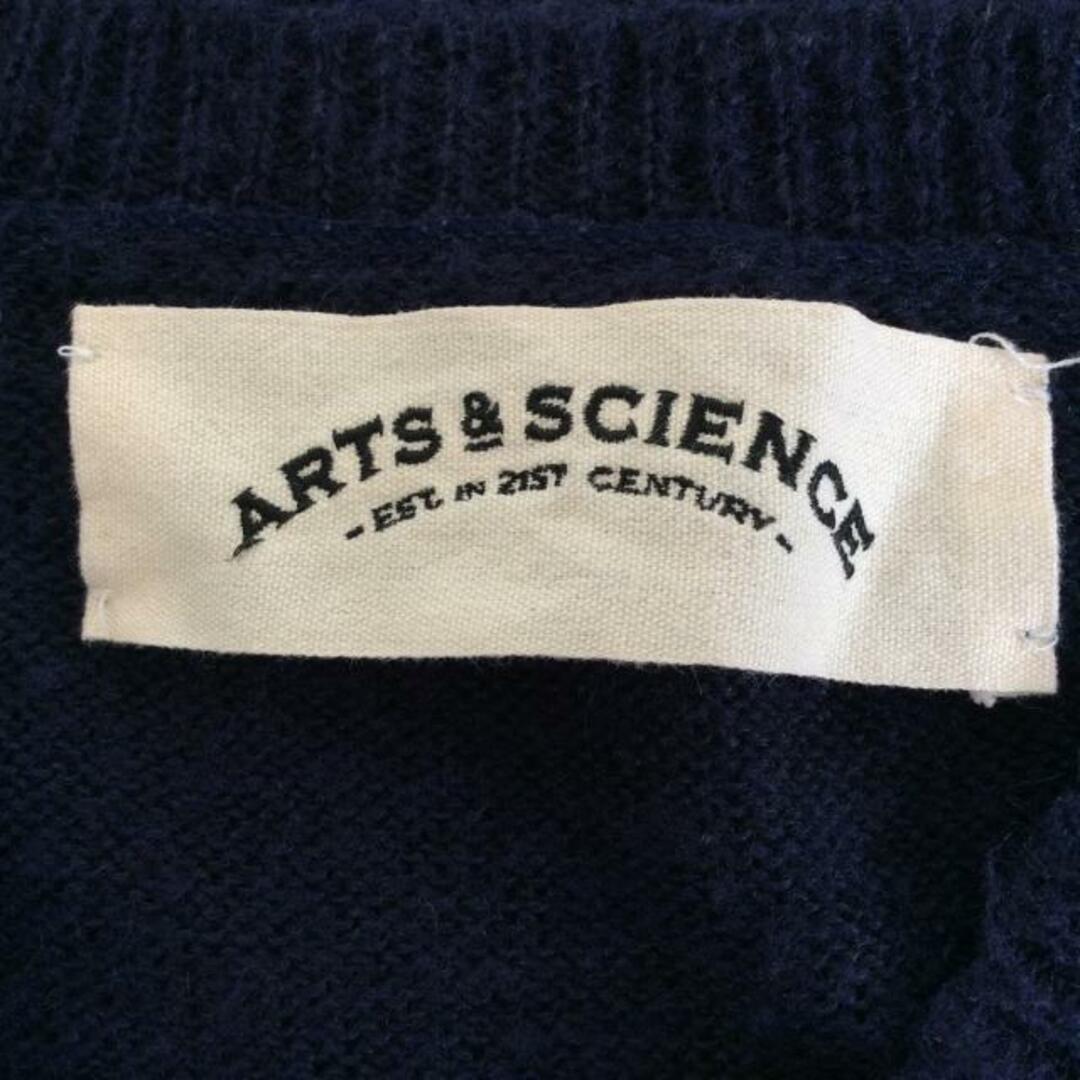 ARTS&SCIENCE(アーツアンドサイエンス)のARTS&SCIENCE(アーツアンドサイエンス) 長袖セーター サイズ1 S メンズ - ネイビー クルーネック メンズのトップス(ニット/セーター)の商品写真