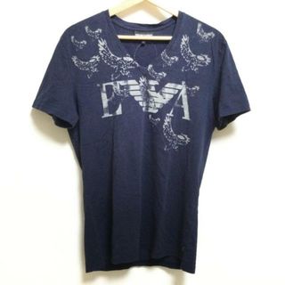 Emporio Armani - EMPORIOARMANI(エンポリオアルマーニ) 半袖Tシャツ サイズL メンズ - ネイビー×グレー