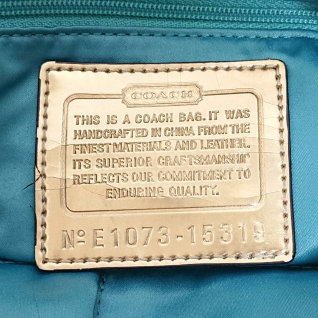 COACH(コーチ)のCOACH(コーチ) ハンドバッグ ポピーシグネチャーサテンジャジー 15319 ベージュ×ゴールド ジャガード×レザー レディースのバッグ(ハンドバッグ)の商品写真