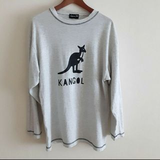 カンゴール(KANGOL)のKANGOL カンゴール 長袖 Tシャツ ロンティー ビッグロゴ グレー(Tシャツ/カットソー(七分/長袖))