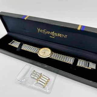 YSL イヴサンローラン QZ 4620-E62267 アイボリー文字盤