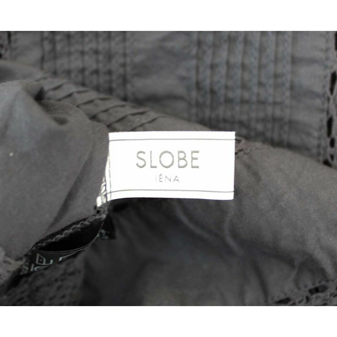 SLOBE IENA(スローブイエナ)の【夏物 新入荷】●SLOBE IENA/スローブイエナ●レースタックフリルブラウス/半袖/クルーネック ネイビー/紺 レディース 【中古】夏 324042 レディースのトップス(シャツ/ブラウス(半袖/袖なし))の商品写真