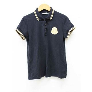 MONCLER - 【夏物 新入荷】■MONCLER/モンクレール■MAGLIA POLO/半袖ポロシャツ/半袖 ブラック×ゴールド/黒×金 レディース XS【中古】夏 024042