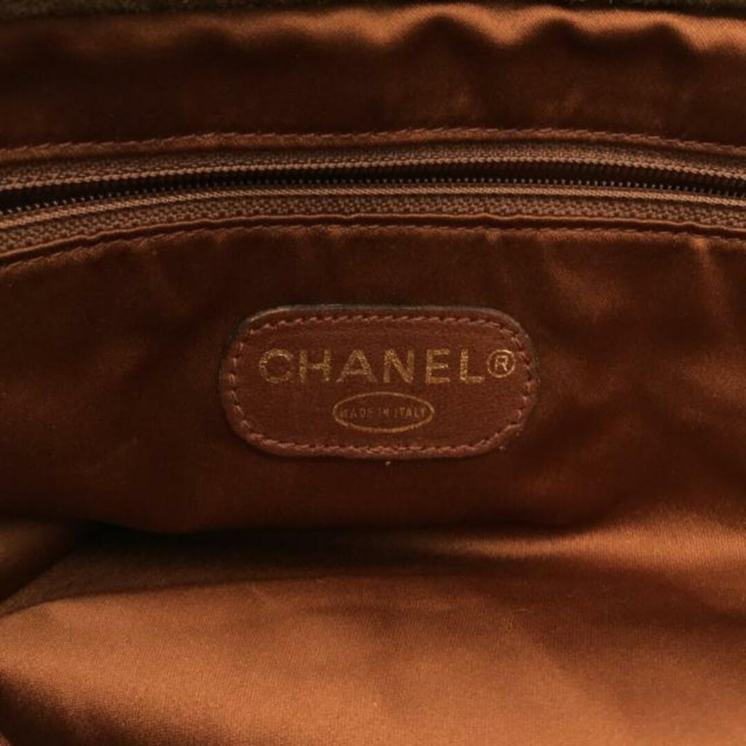 CHANEL(シャネル)のCHANEL(シャネル) トートバッグ トリプルココ ダークブラウン チェーンショルダー/シルバー金具/ボールチャームタッセル スエード レディースのバッグ(トートバッグ)の商品写真