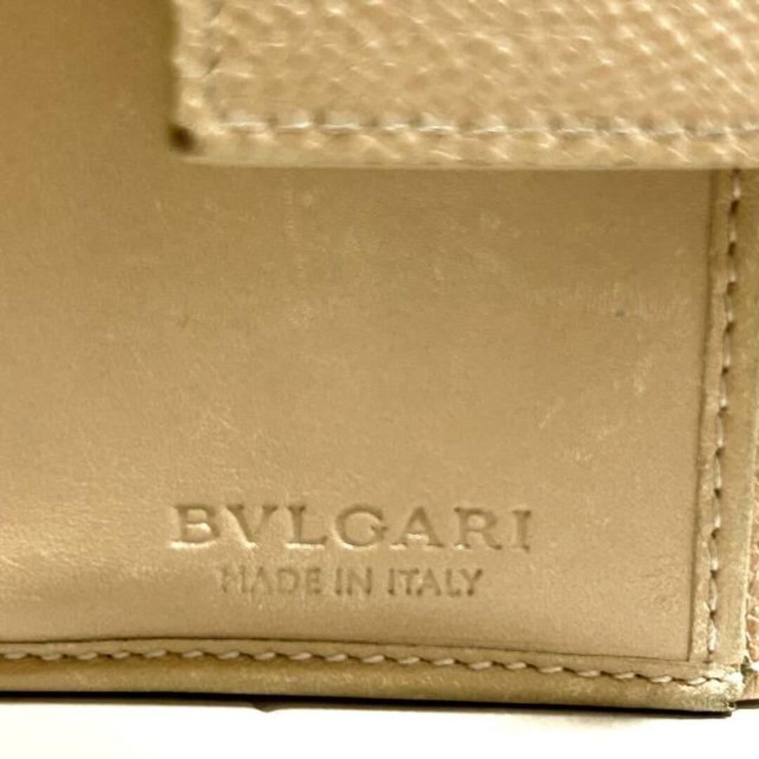 BVLGARI(ブルガリ)のBVLGARI(ブルガリ) Wホック財布 ブルガリブルガリ ベージュ レザー レディースのファッション小物(財布)の商品写真