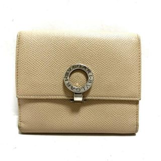 ブルガリ(BVLGARI)のBVLGARI(ブルガリ) Wホック財布 ブルガリブルガリ ベージュ レザー(財布)