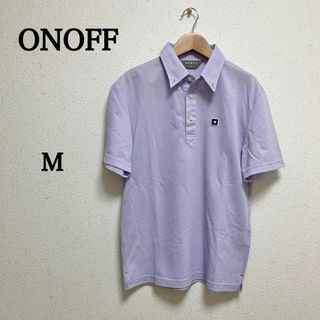 オノフ(Onoff)の【美品】ONOFF  ポロシャツ　ゴルフウェア　パープル　M(ポロシャツ)