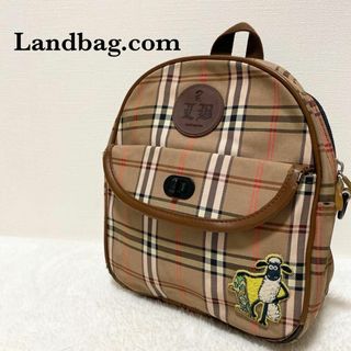 レア✨LandBag ランドバッグバックパック/リュックベージュチェックショーン(リュック/バックパック)