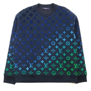 LOUIS VUITTON - 【未使用】ルイ・ヴィトン 22SS HMY12W グラディエントモノグラム フィルクーペ スウェットシャツ メンズ サイズ L 黒 青 緑 LOUIS VUITTON