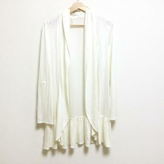 TO BE CHIC(トゥービーシック) カーディガン サイズ3 L レディース新品同様  - アイボリー 長袖/フリル/ロング丈