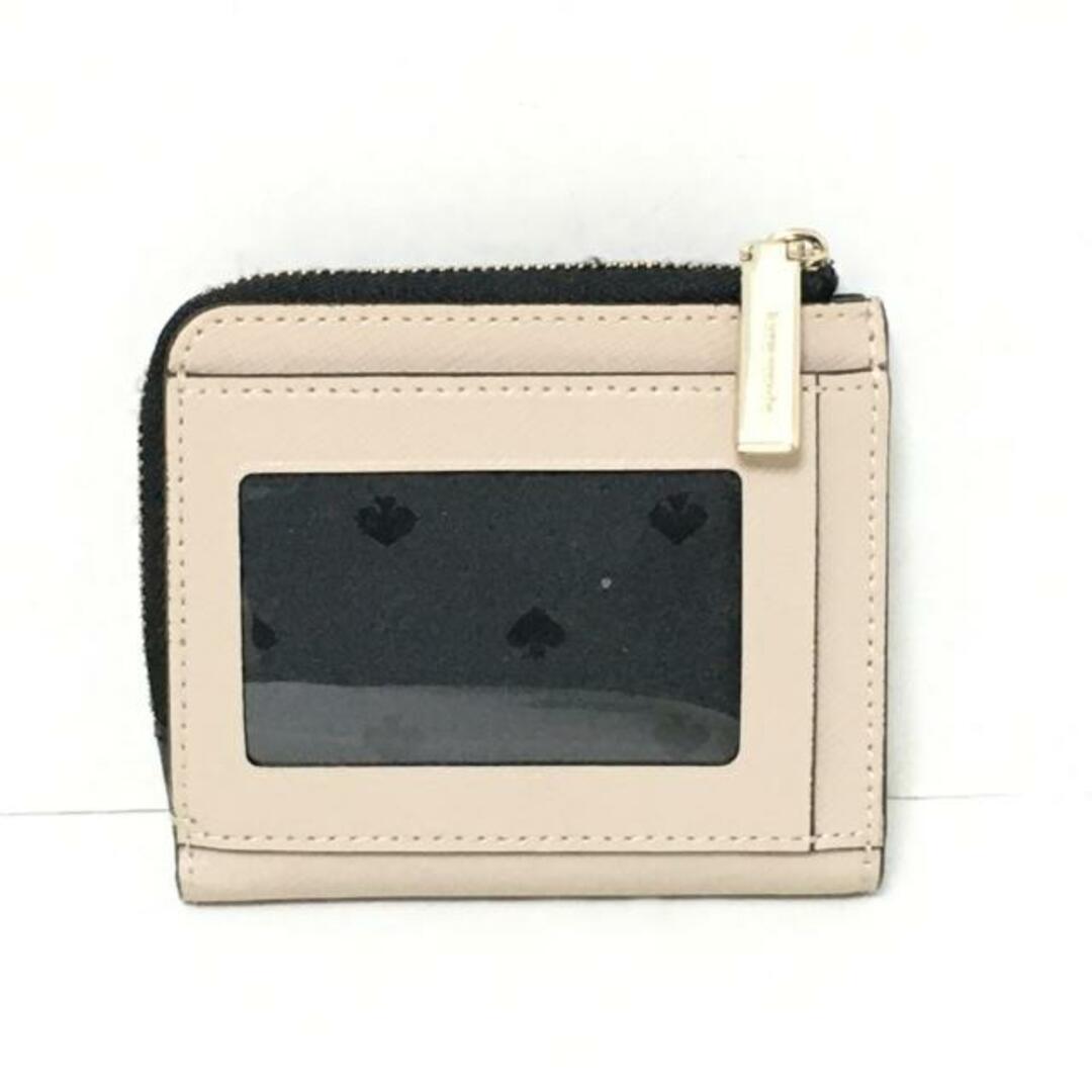 kate spade new york(ケイトスペードニューヨーク)のKate spade(ケイトスペード) 2つ折り財布 - WLR00121 アイボリー×黒 L字ファスナー レザー レディースのファッション小物(財布)の商品写真