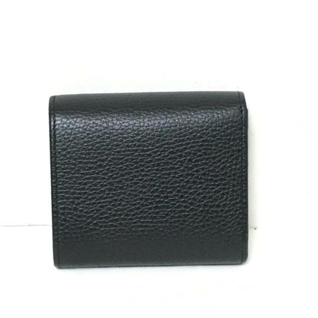 GUCCI(グッチ) 2つ折り財布 GGマーモント 598587 黒 L字ファスナー レザー GUCCI(グッチ) 2つ折り財布 GGマーモント 598587 黒 L字ファスナー レザー