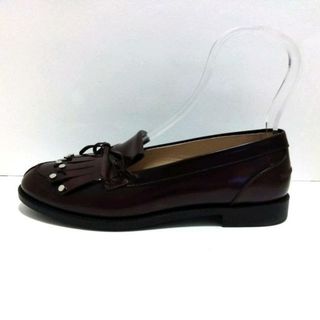 トッズ(TOD'S)のTOD'S(トッズ) ローファー 38 レディース美品  - ダークブラウン レザー(ローファー/革靴)