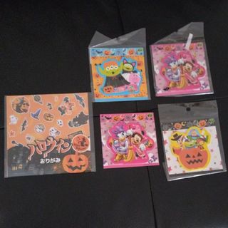 ディズニー(Disney)のハロウィン　折り紙　ふせんメモ(ノート/メモ帳/ふせん)