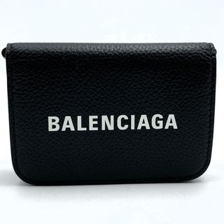 バレンシアガ(Balenciaga)のBALENCIAGA バレンシアガ 三つ折り財布 チェーンウォレット ゴールドチェーン ブラック 黒 レザー レディース ウィメンズ ファッション 【中古】(財布)