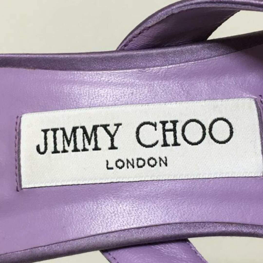 JIMMY CHOO(ジミーチュウ)のJIMMY CHOO(ジミーチュウ) ミュール 37 レディース - ライトパープル リボン サテン レディースの靴/シューズ(ミュール)の商品写真