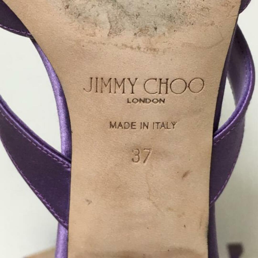 JIMMY CHOO(ジミーチュウ)のJIMMY CHOO(ジミーチュウ) ミュール 37 レディース - ライトパープル リボン サテン レディースの靴/シューズ(ミュール)の商品写真