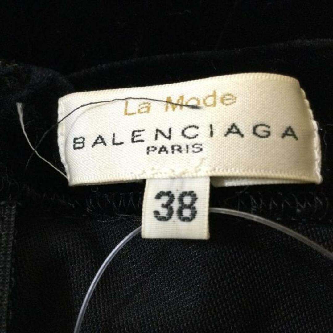 Balenciaga(バレンシアガ)のBALENCIAGA(バレンシアガ) ワンピース サイズ38 M レディース - 黒 ノースリーブ/ロング/ベロア レディースのワンピース(その他)の商品写真