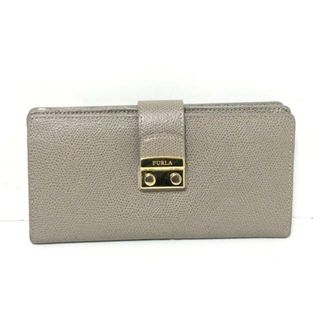 フルラ(Furla)のFURLA(フルラ) 長財布 - グレーベージュ L字ファスナー レザー(財布)